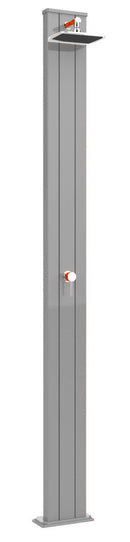 Doccia Solare da Esterno Giardino 30L Miscelatore Arkema Spring S Bianco Crema