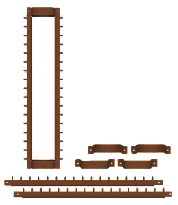 Système Antivol avec Pointes en Acier pour Downpipes Carrés Tuyaux Externes 100x100 mm Marron prezzo