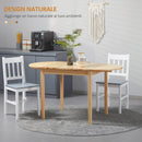 Tavolo Allungabile a Ribalta 140x70x75 cm per 4-6 Persone in Legno di Pino   