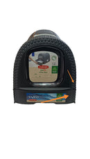 Lettiera per Gatti 51x39x39 cm in Plastica Effetto Rattan Keter Cat Litter Box Graphite Seconda Scelta