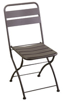 Set Tavolo e 2 Sedie Pieghevoli da Giardino in Metallo Rovigo Antracite