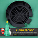 Albero di Natale Gonfiabile H185 cm con Pupazzo di Neve e Babbo Natale