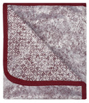 Copridivano con Copri Braccioli in Poliestere e Cotone Bordeaux Varie Misure