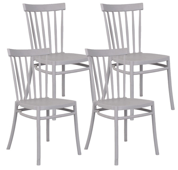 online Lot de 4 Chaises 43x86x41 cm en Polypropylène Ice