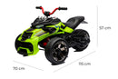 Mini Quad Elettrico per Bambini 3 Ruote 12V ATV 3.0 Verde