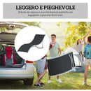 Set 2 Sdraio da Giardino 61x165x63 cm Pieghevoli in Alluminio e Textilene Nero      