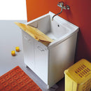 Mobile Lavatoio 63x60x87 cm 2 Ante Asse in Legno Montegrappa Acqua Edilla Bianco