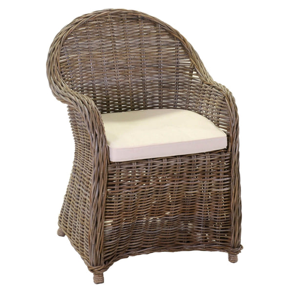 Fauteuil de jardin en rotin avec coussin 64x64H50/83cm Adami Roma Gris acquista