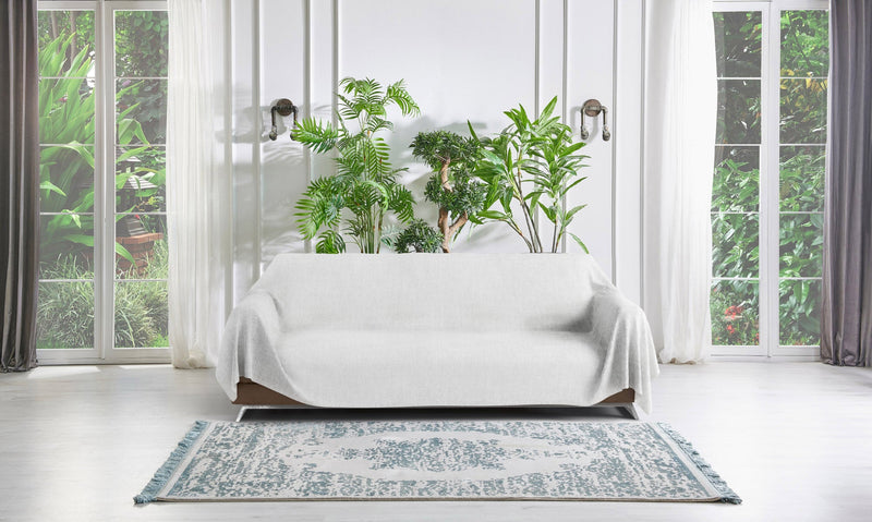 Telo Arredo Coprittutto Copridivano in Cotone Bianco