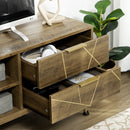 Mobile TV 150x39x50,8 cm Max 55” in Legno e Acciaio Legno e Oro