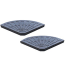 Set 2 Pesi per Ombrellone a Base a Croce 66x47x4,2 cm da 28 kg Totali Design a Ventaglio in Colofonia Bronzo 