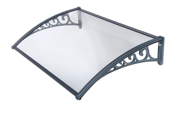 acquista Auvent Modulaire Compact en Polycarbonate Gris/Transparent 100X80cm Bertozzi Naxos