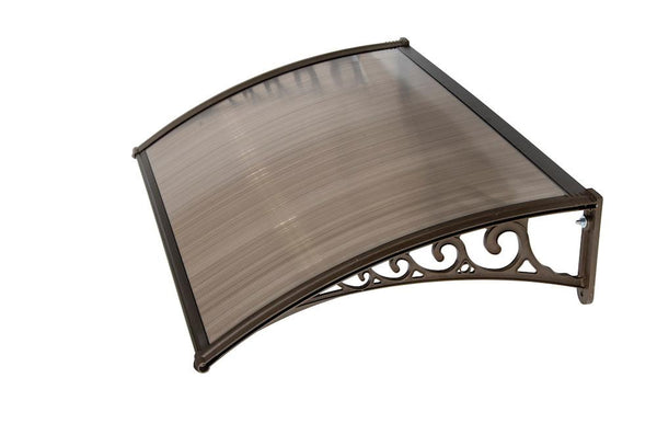 online Auvent Modulable Nid d'Abeille en Polycarbonate Marron/Fumé 120X80cm Bertozzi Naxos