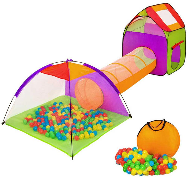 acquista Tenda Igloo Per Bambini Con 200 Palline + Tunnel Pieghevole Giochi Salvaspazio