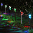 10 Lampade Giardino Ricarica Solare Paletti Solari LED Luce RGB Cambio Colore-2