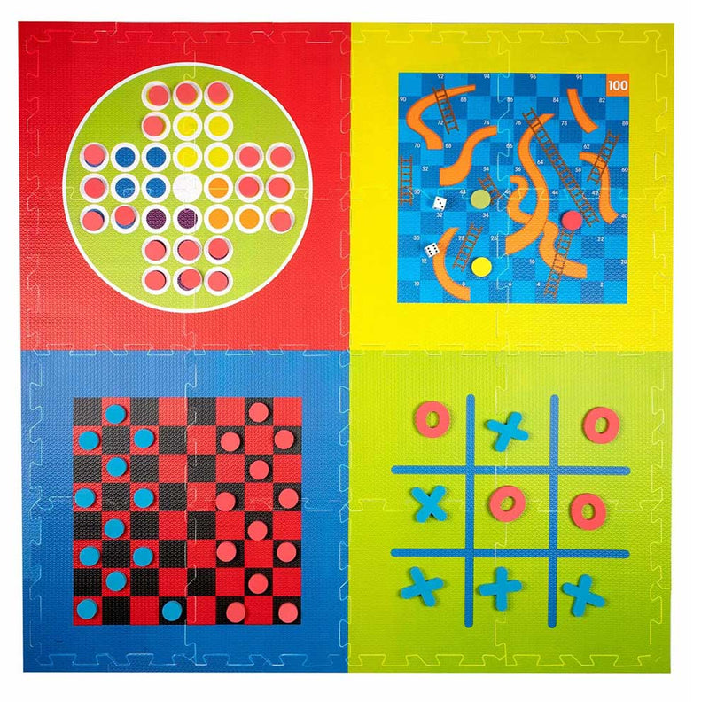 Tappeto Puzzle Maxi per Bambino 36pz 120x120 cm Giochi di Società con Accessori-1