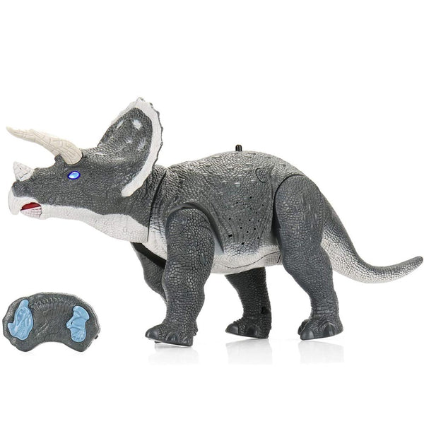 acquista Dinosauro Robot Triceratopo Radiocomandato Luci Suoni Movimenti Giocattolo Bimbi