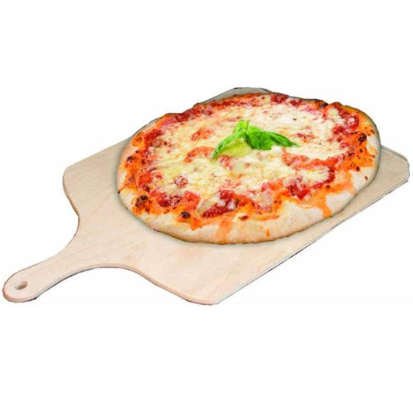 Pala per Pizza da Forno Fornetto Tagliere Legno Multistrato con Manico 49x36cm-1
