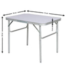 Tavolino Pieghevole con Struttura in Alluminio 75x55x60 Ideale per Campeggio-3