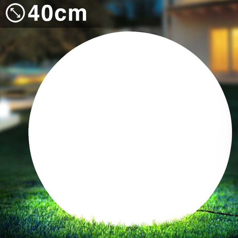 Lampada Sfera da Giardino 40cm Luce Illuminazione Esterno Attacco E27 Bianco-1