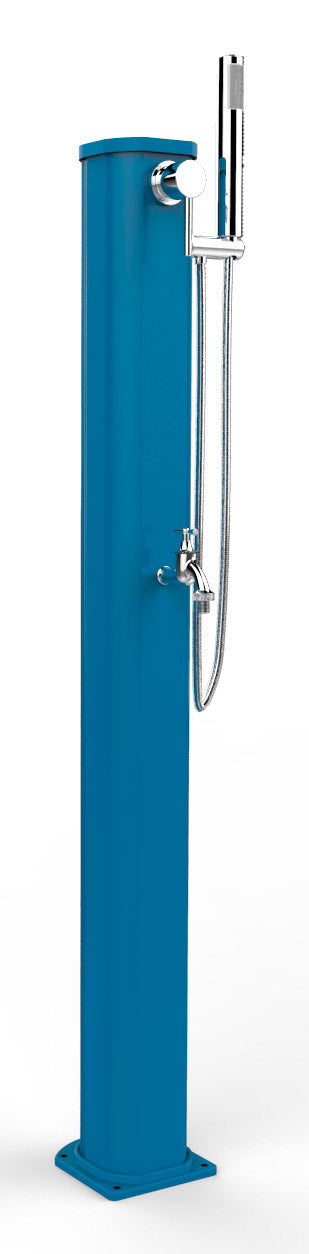 prezzo Doccia Solare da Esterno Giardino 20L Miscelatore Doccetta e Lavapiedi Arkema Jolly Go Light Blu