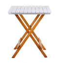 Tavolo Pieghevole da Giardino in Legno Quadrato 60x60x70cm Marrone