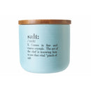 Barattolo Sale Double Face 500 ml in New Bone China VdE Tivoli 1996 Acquamarina