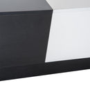 Tavolino da Soggiorno Estendibile Bianco e Nero 51x140x116-160 cm 