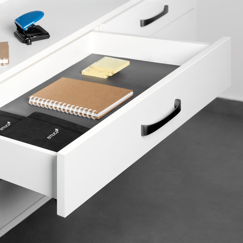 Guide Cassetto con Estrazione Soft 340 mm in Acciaio Emuca Bianco