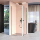 Box Doccia Angolare 1 anta Battente con 1 Lato Fisso in Cristallo trasparente 6mm H195 Bonussi Selma Varie Misure