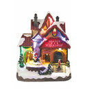 Casa di Babbo Natale Carillon 19x14x21,5 cm in Plastica con Luci
