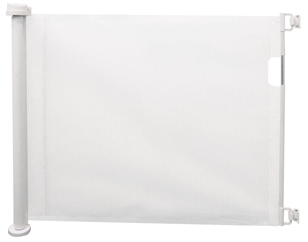 online Portail enfant Barrière de protection rétractable 130x8x88 cm Fadi Blanc