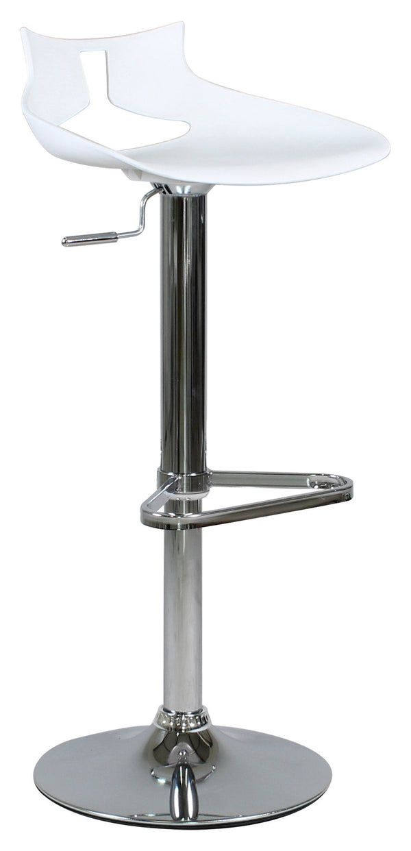 Tabouret avec vérin à gaz et siège pivotant en polypropylène blanc Vandi sconto