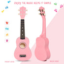 Ukulele Soprano in Legno con Accessori  Rosa