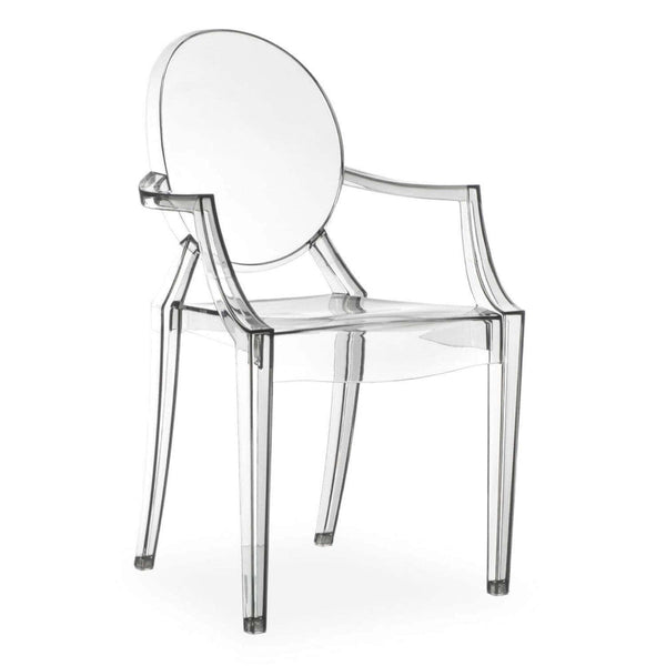 sconto Fauteuil Cannes 55x54x93 h cm en polycarbonate transparent