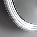 Specchio con Lampada a LED in Ø.90x8x Ø.90cm TFT Trasparente Grigio