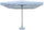 Parasol de jardin 3x3 m Mât Ø48 mm en Aluminium Gris Poli Toile Polyester Blanc