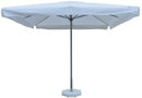 Ombrellone da Giardino 3x3 m Palo Ø48 mm in Alluminio Grigio Lucido Telo in Poliestere Bianco