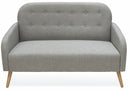 Divano 2 Posti 137x75x89 cm in Tessuto Soriani Grigio Chiaro