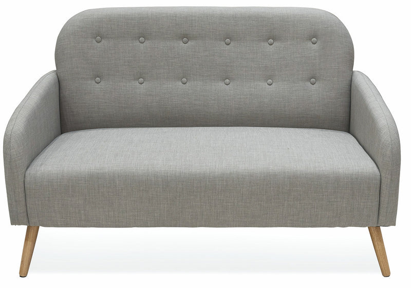 Divano 2 Posti 137x75x89 cm in Tessuto Soriani Grigio Chiaro