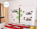 Sticker da Muro Birds And Tree con Mensole 120x120 cm Plastica