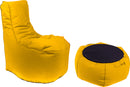 Poltrona Pouf e Tavolino in Acrilico Pomodone Giallo
