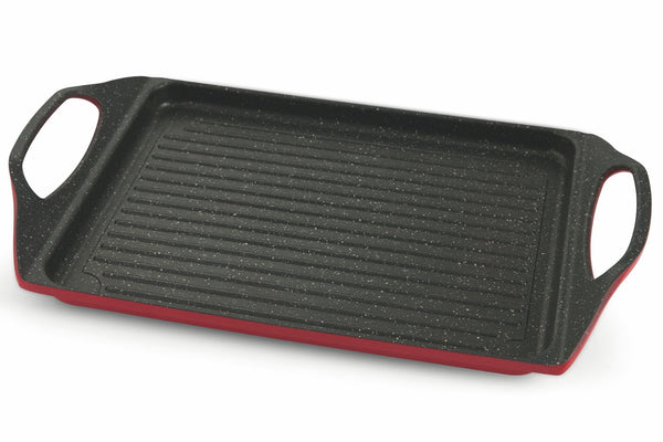 Poêle à griller rectangulaire en aluminium antiadhésive Soriani Rouge 42 x 24 cm acquista