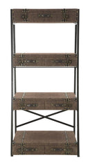 Libreria Travel 86,5x55x181 cm in Ferro e MDF e PU