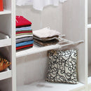 Mensola Estensibile per Armadi 35x45cm Scaffale Telescopico per Mobili Bianca