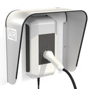 Copertura per Stazioni di Carica Auto Elettriche 50x50x25 cm in Alluminio Wallbox Cover L Bianco