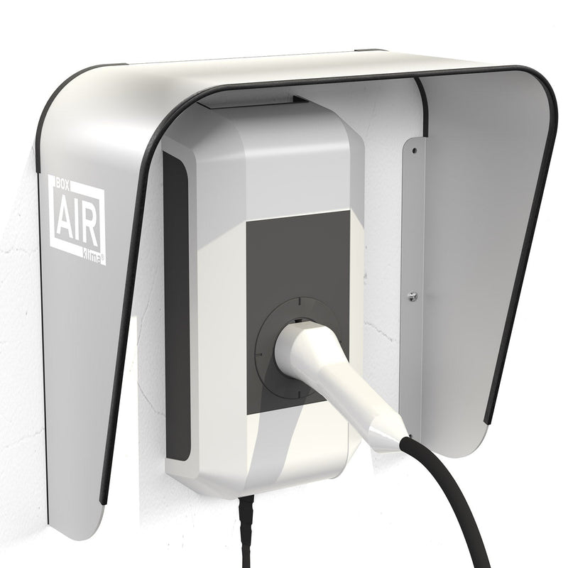 Copertura per Stazioni di Carica Auto Elettriche 40x40x25 cm in Alluminio Wallbox Cover S Bianco