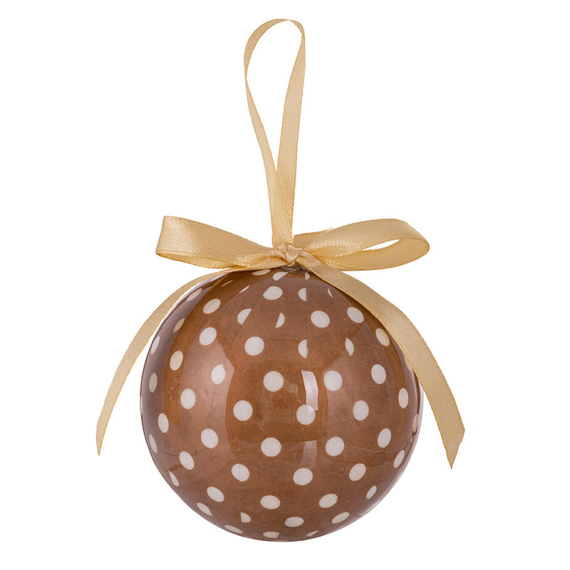 Set 14 Palle di Natale Ø7,5 cm in Polyfoam con Box Bianco e Oro