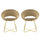 Lot de 2 Chaises Vintage 58x64x83 cm en Tissu Effet Velours Greta Tortora
