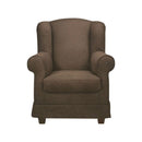 Poltrona Bergere 103x87x84 cm in tessuto marrone